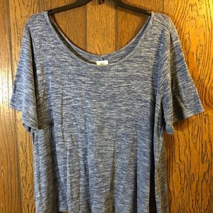 Old navy women’s blue marled plus tee shirt 3x